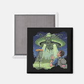 Aimant Ufo Disc Golf - Bateau Spatial Extraterrestre Plan (Recto/Verso)