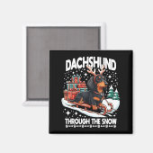 Aimant Ugly Dachshund Christmasthrough The Snow Gift Chri (Recto/Verso)