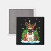 Aimant Ugly Pug Christmas Sweater Pajama For Women Men Fa (Recto/Verso)