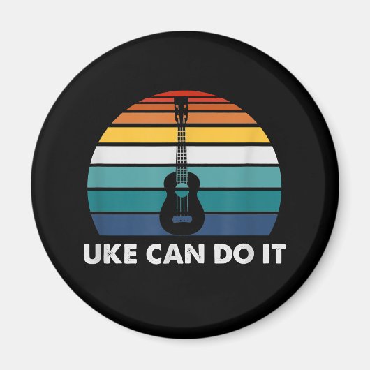Aimant Uke Peut Le Faire Drôle Ukulele Player Guitare Cad (Devant)