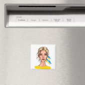 Aimant Ukrain Stop War Blonde (In Situ (Lave-vaisselle))