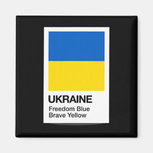 Aimant Ukraine 2023 Couleurs du drapeau ukrainien Liberté