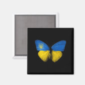 Aimant Ukraine Butterfly Ukraine Ukrainien Drapeau Amour  (Recto/Verso)