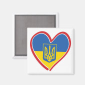 Aimant Ukraine - Coeur (Recto/Verso)