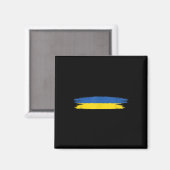 Aimant Ukraine Drapeau Avec Couleurs Bleu Et Jaune _ Pas (Recto/Verso)
