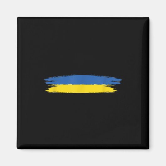 Aimant Ukraine Drapeau Avec Couleurs Bleu Et Jaune _ Pas (Devant)
