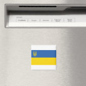 Aimant Ukraine - Drapeau avec trident (In Situ (Lave-vaisselle))