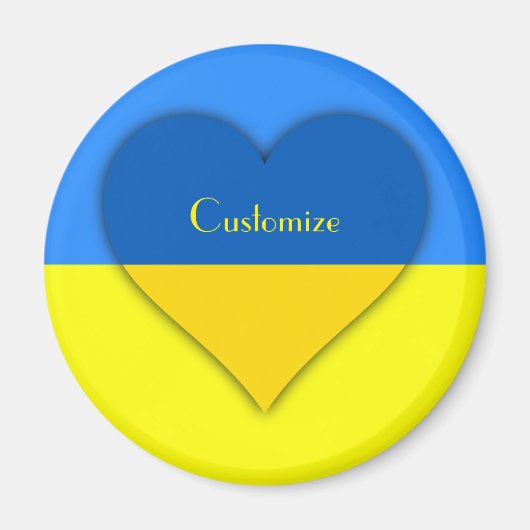 Aimant Ukraine Drapeau bleu jaune Thunder_Cove (Devant)