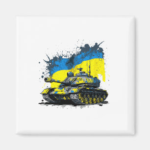 Aimant Ukraine - Ici pour rester et ne va nulle part Tank