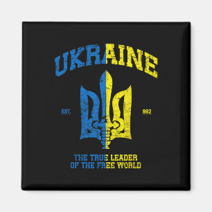 Aimant Ukraine Le Leader Du Monde Libre Vintage Ukrai