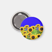 Aimant Ukraine Liberté Paix - Drapeau ukrainien Tournesol (Recto/Verso)