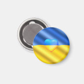 Aimant Ukraine - Paix Ukraine Drapeau Liberté Solidarité (Recto/Verso)