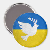 Aimant Ukraine Soutien - Drapeau - Soyez avec l'Ukraine ! (Recto/Verso)