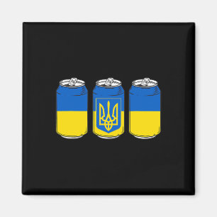 Aimant Ukraine Ukraina Drapeau Pivo Urss Canette de bière