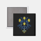 Aimant Ukraine Ukrainien Kiev Trysub Drapeau 11 (Recto/Verso)