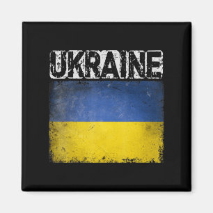 Aimant Ukraine vintage Ukraine Ukraine Drapeau Fierté cad