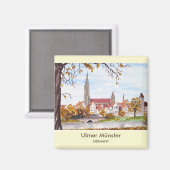 Aimant Ulm Minster Allemagne Tableau de Farida Greenfield (Recto/Verso)