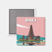 Aimant Ulun Danu Bali Indonésie Voyage Abstrait (Recto/Verso)