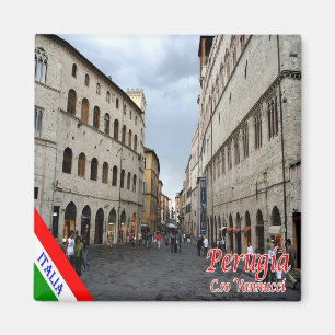 Aimant UMB016 PERUGIA, Corso Vannucci, Ombrie, Frigo