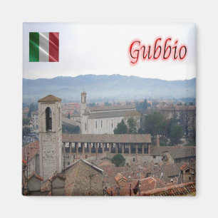 Aimant UMB023 GUBBIO, Panorama, Ombrie, Italie, Frigo