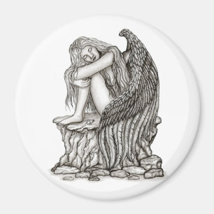 Aimant Un ange endormi sur la pierre