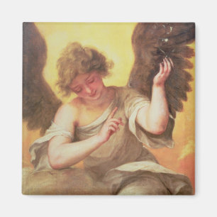 Aimant Un ange tenant un flacon en verre