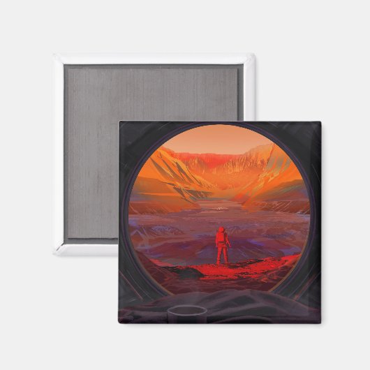 Aimant Un Astronaute Sur Mars (Recto/Verso)