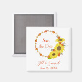 Aimant Un beau et beau tournesol sauvez la date (Recto/Verso)