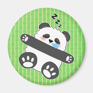 Aimant Un bébé panda mignon dormant paisiblement
