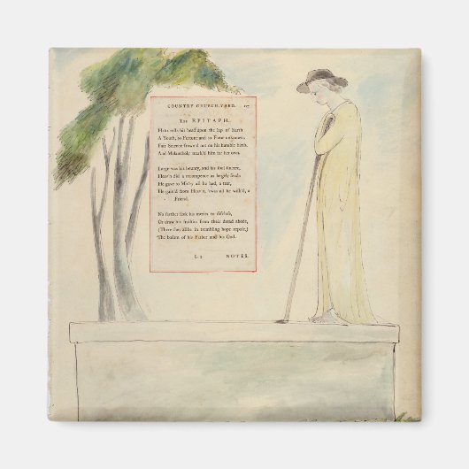 Aimant Un berger lisant l'Épitaphe, d'Elegy Writer (Devant)