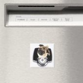 Aimant Un bulldog français à l'échelle regardant la camér (In Situ (Lave-vaisselle))