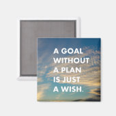 Aimant Un but sans plan n'est qu'un souhait (Recto/Verso)