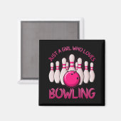 Aimant Un Cadeau De Bowling Pour Filles Femmes Bowling Je (Recto/Verso)