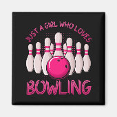 Aimant Un Cadeau De Bowling Pour Filles Femmes Bowling Je (Devant)