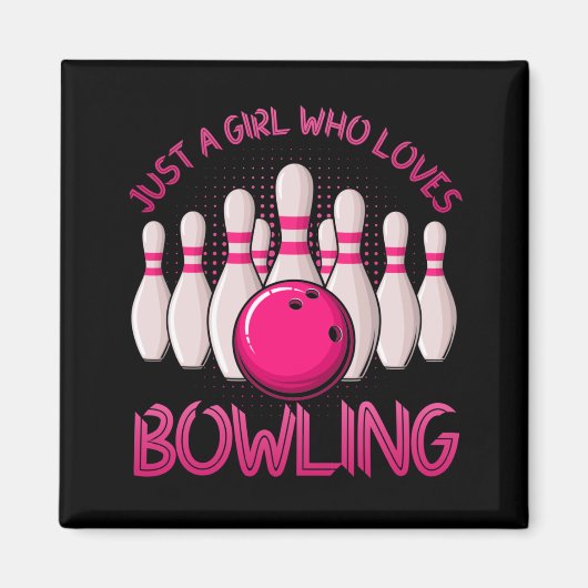 Aimant Un Cadeau De Bowling Pour Filles Femmes Bowling Je (Devant)