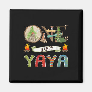 Aimant Un campeur heureux Yaya pour son 1er anniversaire
