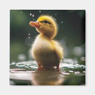 Aimant "Un canard adorable dans la pluie