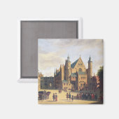 Aimant Un Carré de ville à Haarlem (Recto/Verso)