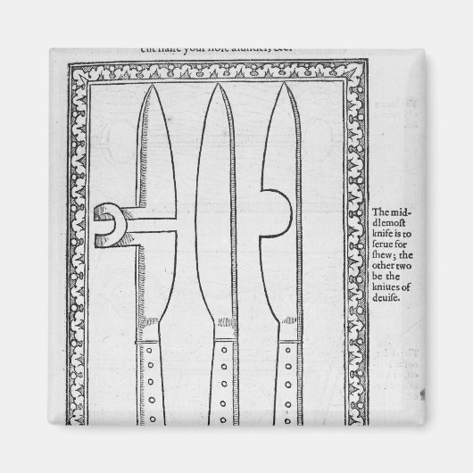 Aimant Un chariot à couteau (Devant)