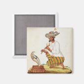 Aimant Un charmeur de serpent indien avec une Cobra, d'un (Recto/Verso)