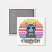 Aimant Un Chat Cool (Recto/Verso)