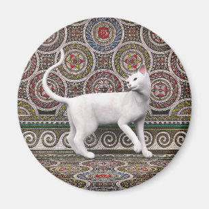 Aimant Un chat sur l'aimant en mosaïque