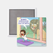 Aimant Un chaton mignon dans le jardin (Recto/Verso)