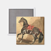 Aimant Un cheval d'Arabie (avec une feuille de papier) (Recto/Verso)