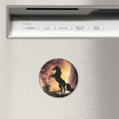 Aimant Un cheval de Stallion friésien (In Situ (Lave-vaisselle))