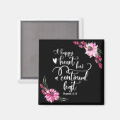 Aimant Un coeur heureux a une fête continuelle (Recto/Verso)