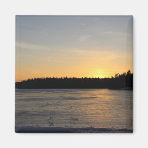 Aimant Un coucher du soleil gelé