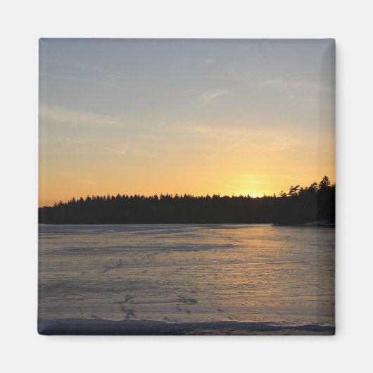 Aimant Un coucher du soleil gelé (Devant)