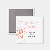 Aimant Un couple de mariage en terre cuite nom f (Recto/Verso)