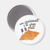 Aimant Un Croissant S'il Vous Plait - Français (Recto/Verso)